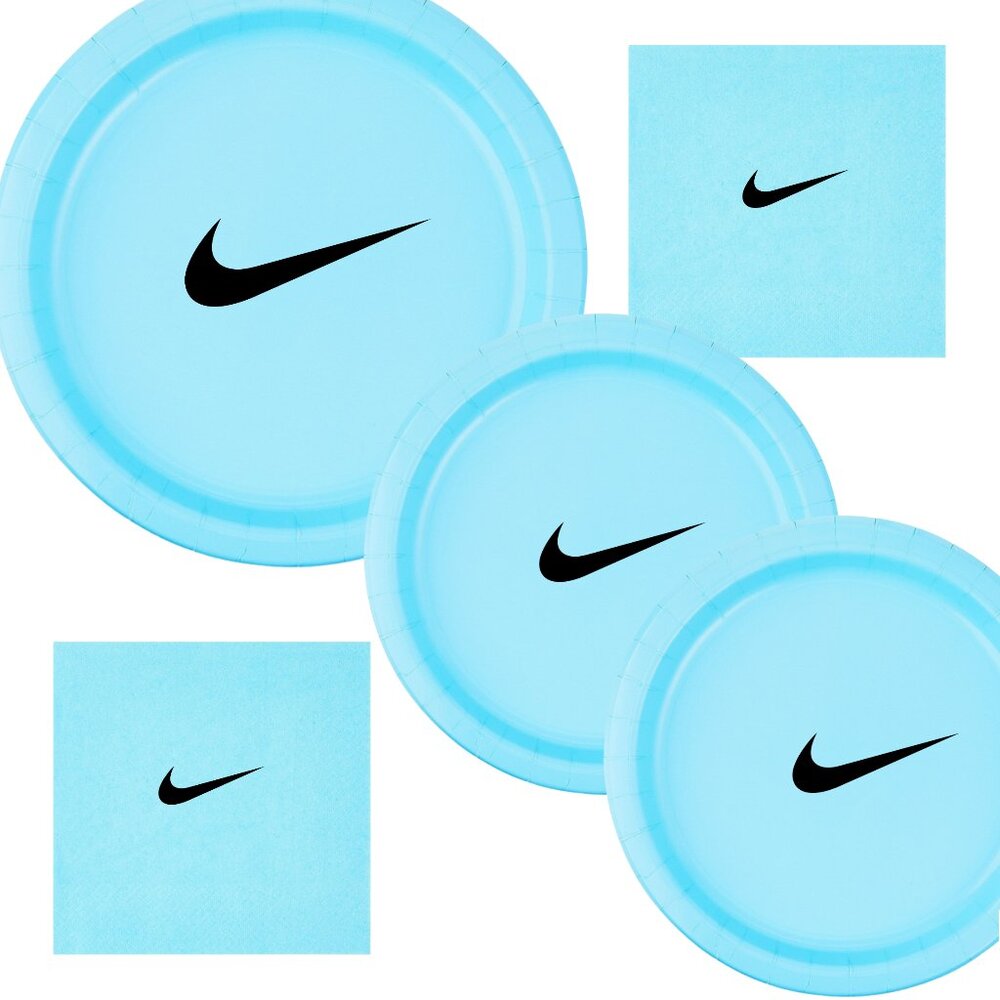 Custom Retro Basketball Party Tableware Set | Blue with Black Design | 45PCS